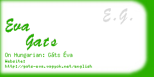 eva gats business card
